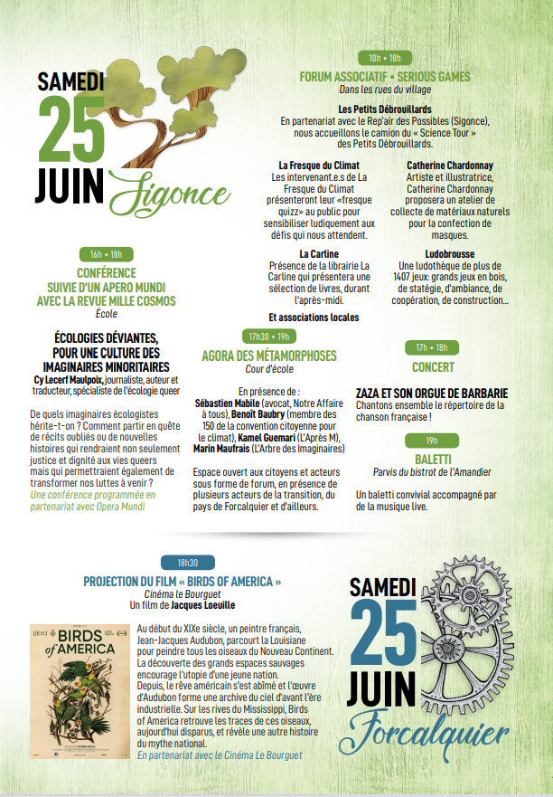 Programme du 25 juin 2022 à Forcalquier